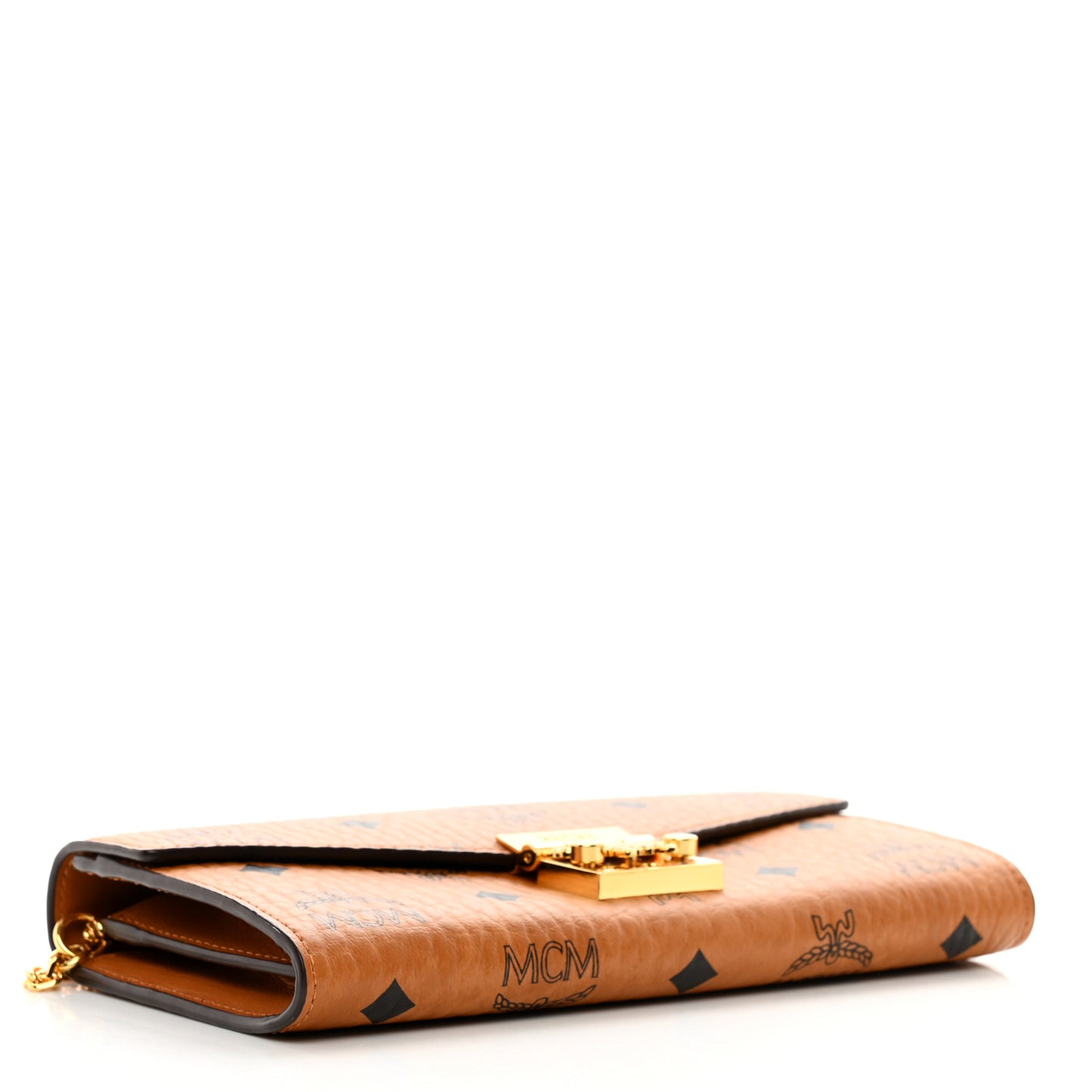 Visetos Large Patricia Wallet On Chain Cognac