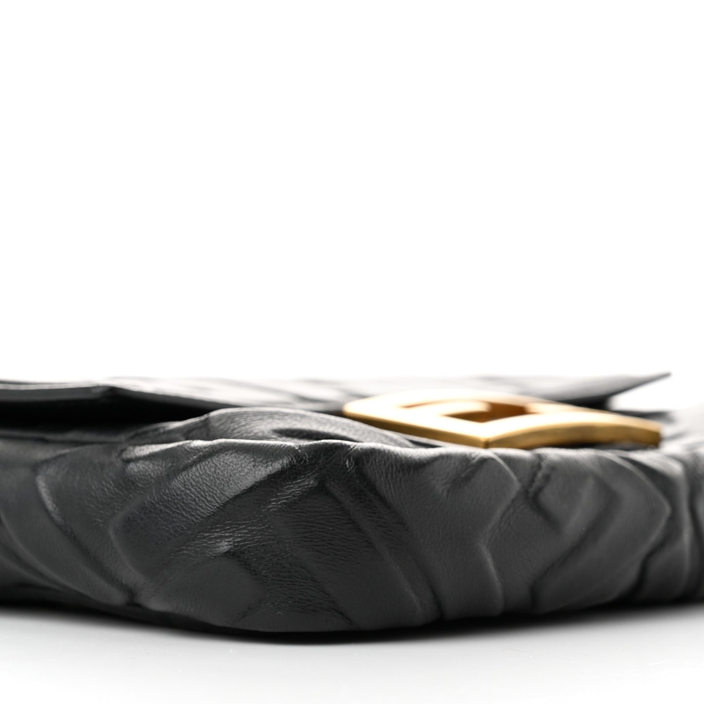 Nappa FF 1974 Embossed Mini Baguette Black