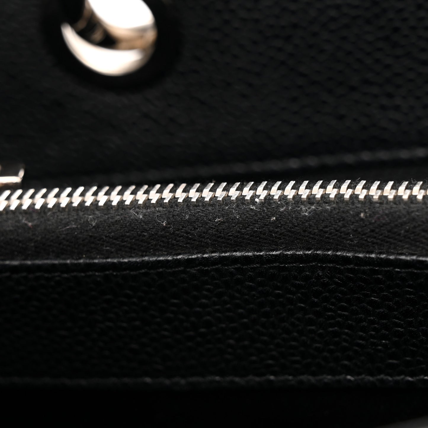 Caviar Quilted Grand Shopping Tote GST Black