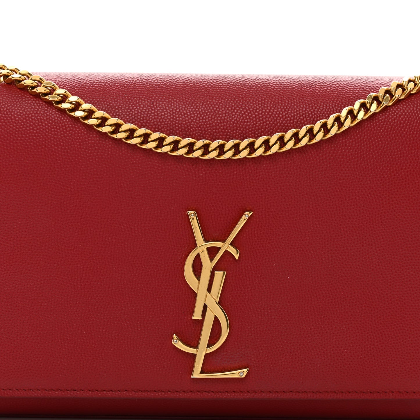 Grain De Poudre Medium Monogram Kate Satchel Rouge Eros