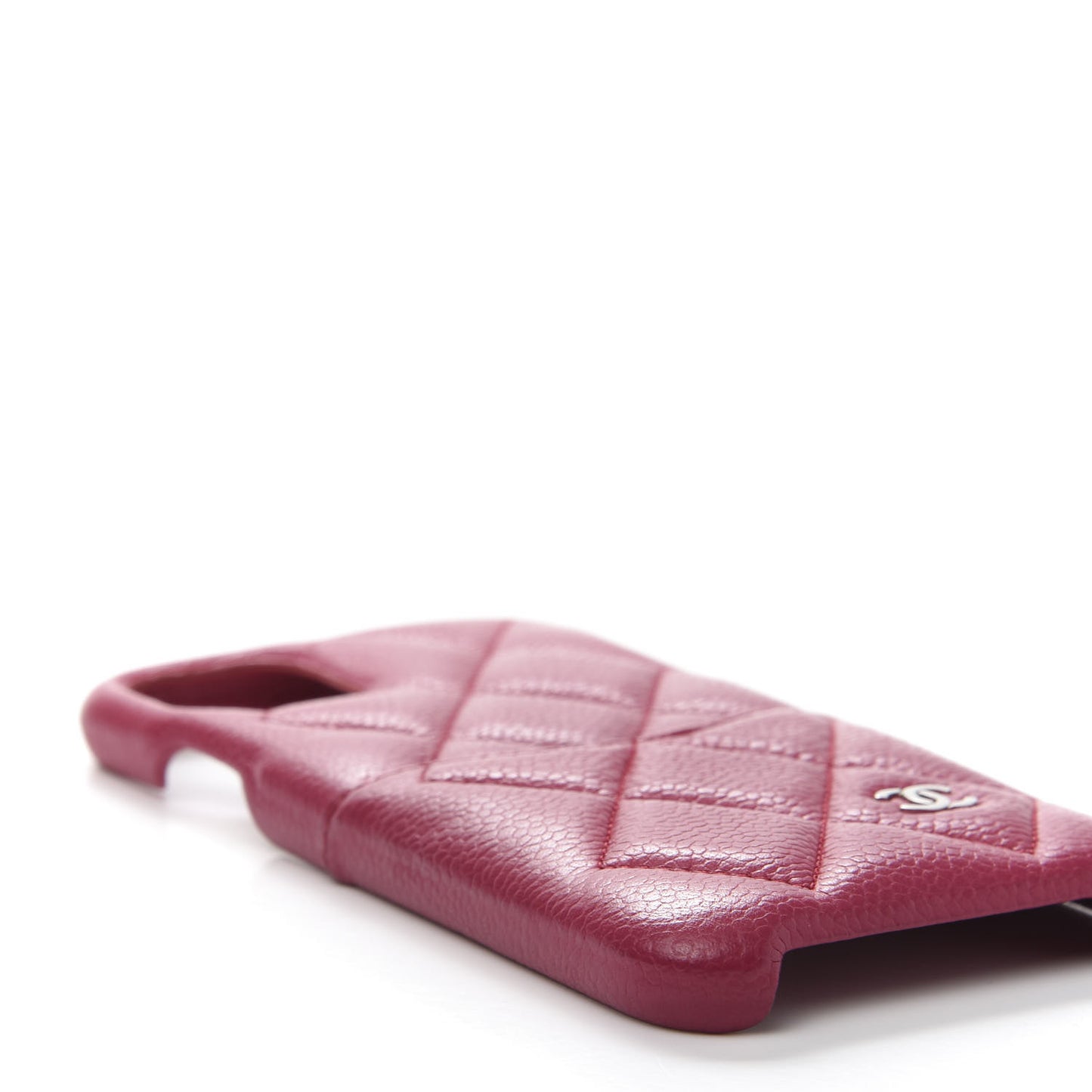 Caviar Quilted iPhone 11 Tech Case Dark Pink