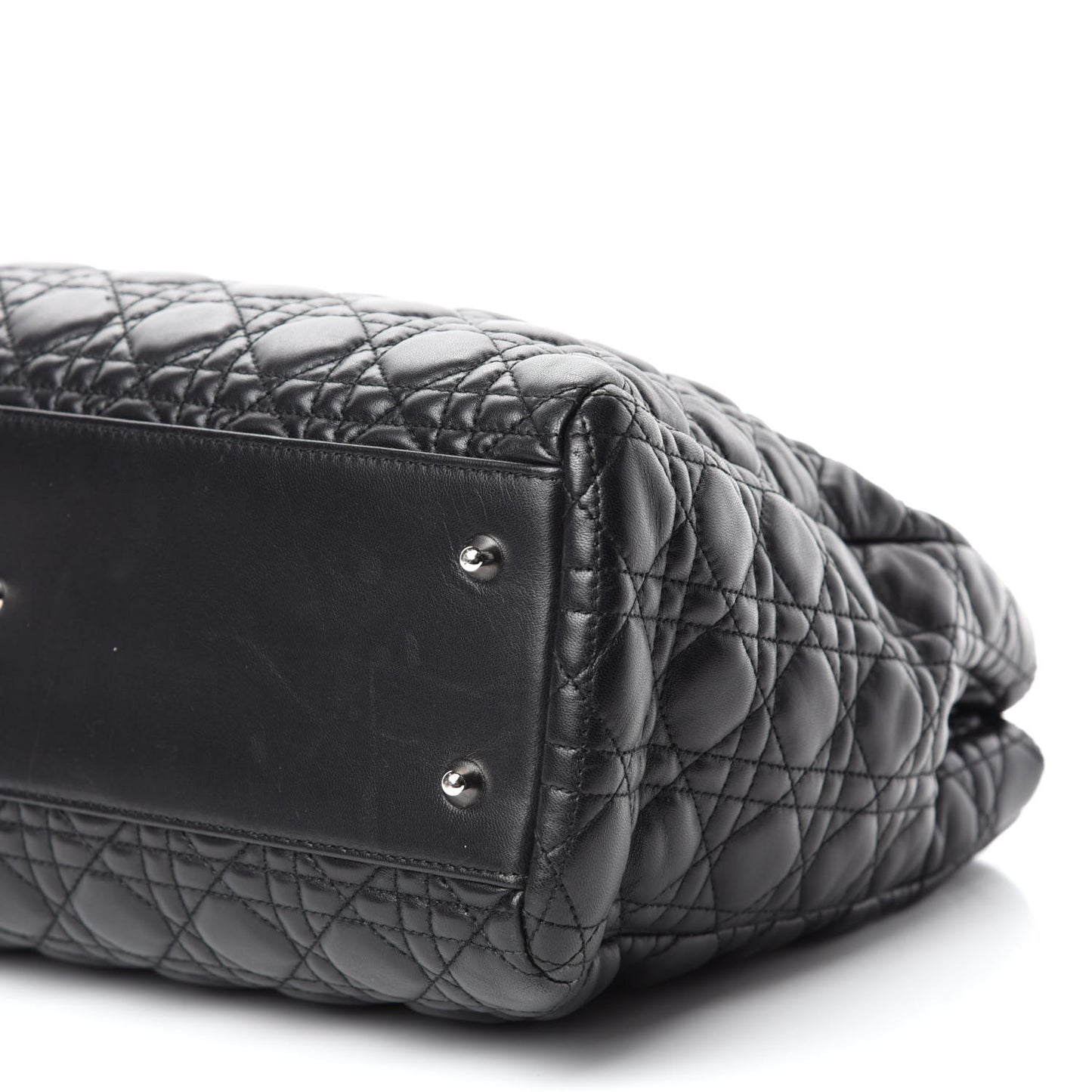 Lambskin Cannage Large Dior Soft Shopping Tote Black