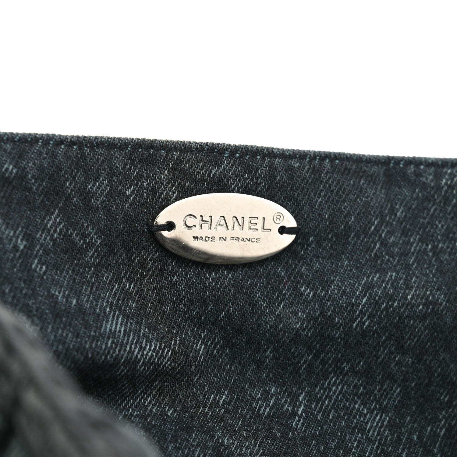 Chanel Denim Quilted Denimpression XXL Flap Blue Black 7 of 10