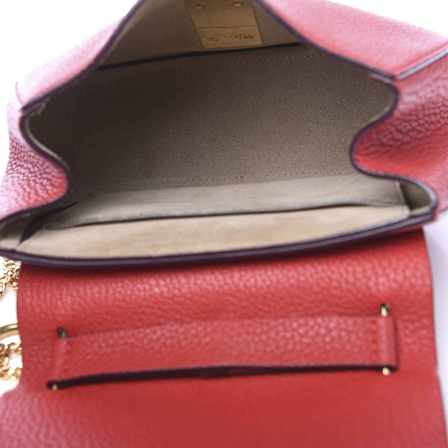 Grained Lambskin Mini Drew Shoulder Bag Intense Red