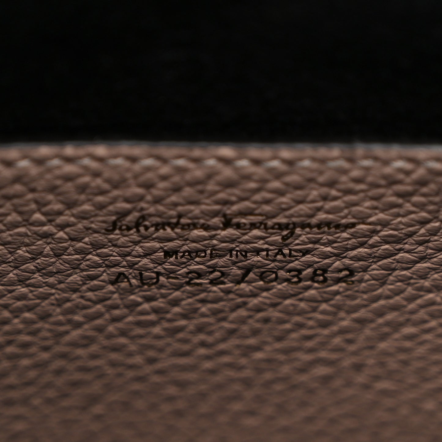 Grained Calfskin Mini Gancino Bucket Bag Amaretti