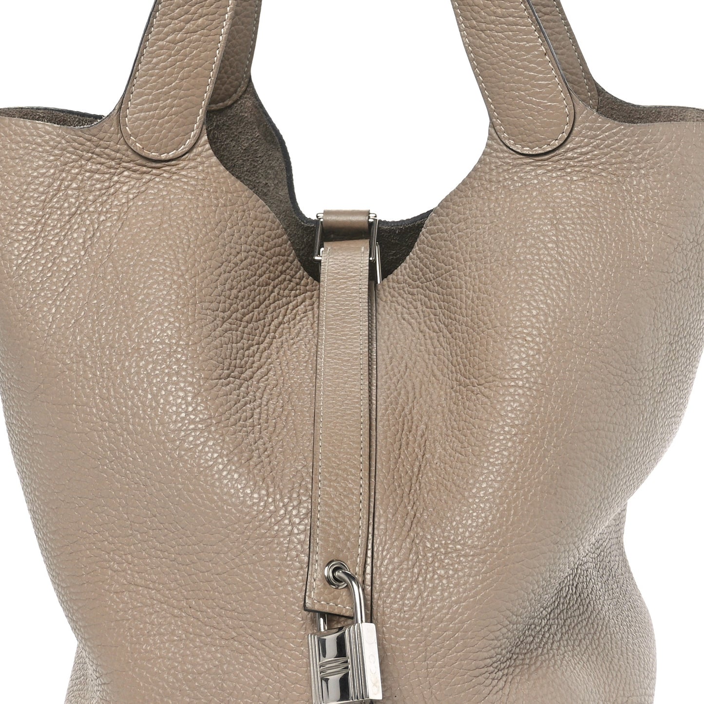 Taurillon Clemence Picotin Lock 26 GM Gris Tourterelle