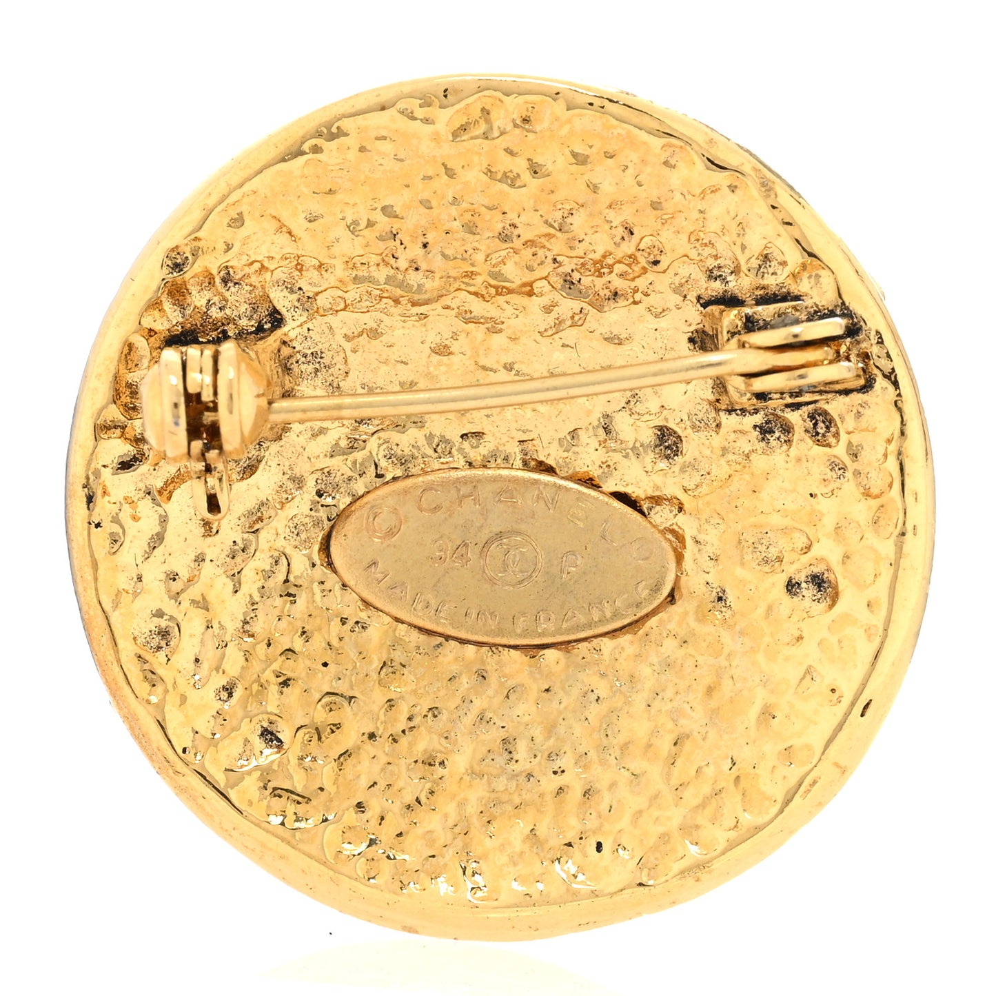 CC Round Brooch Gold