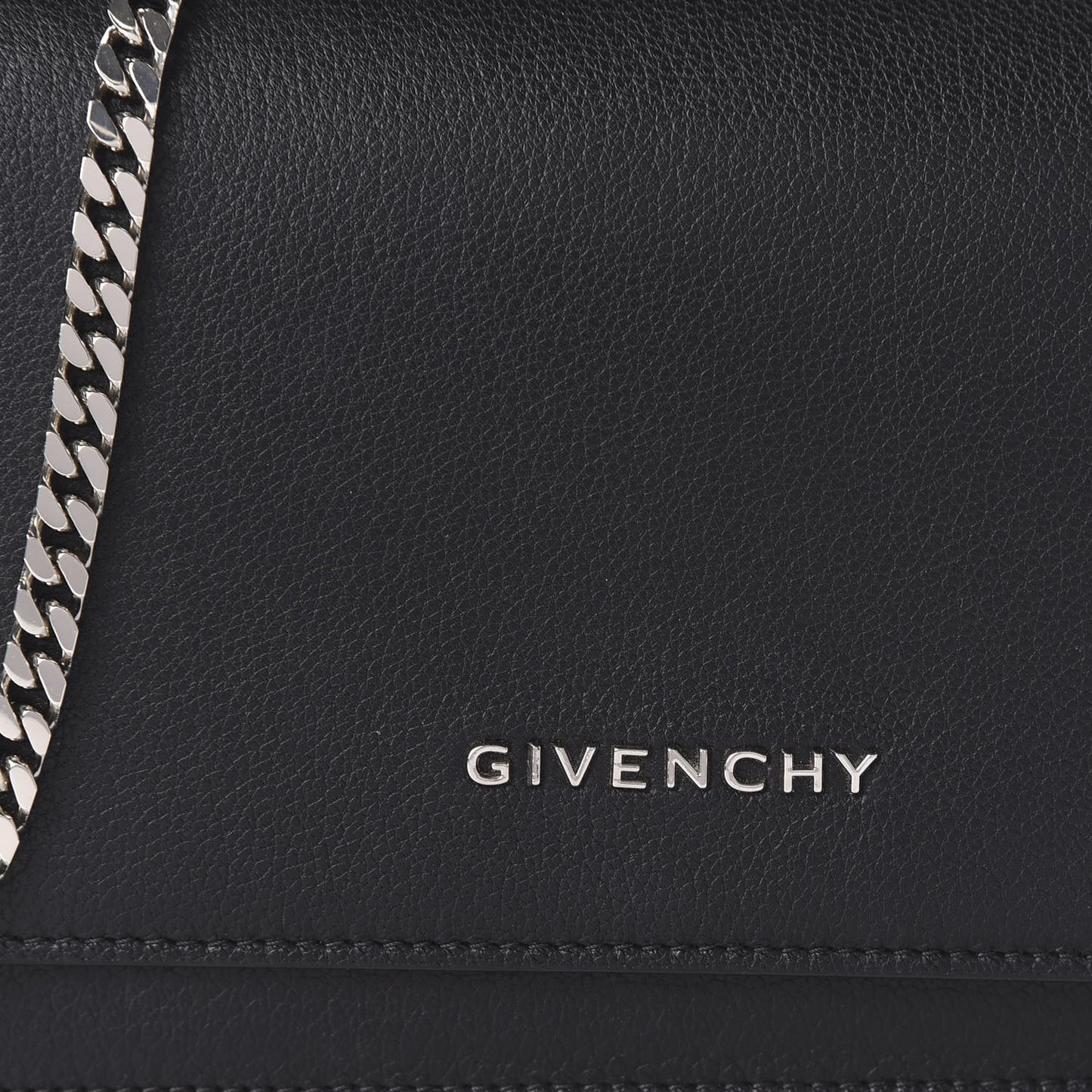Sugar Goatskin Pandora Chain Wallet Black