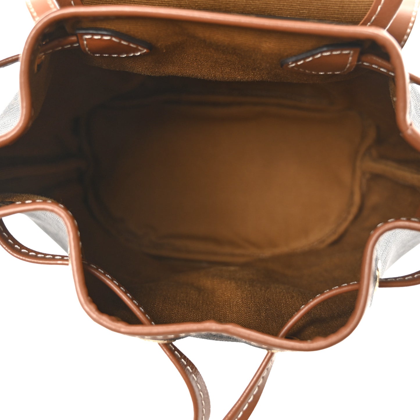 Triomphe Canvas Calfskin Mini Folco Backpack Tan