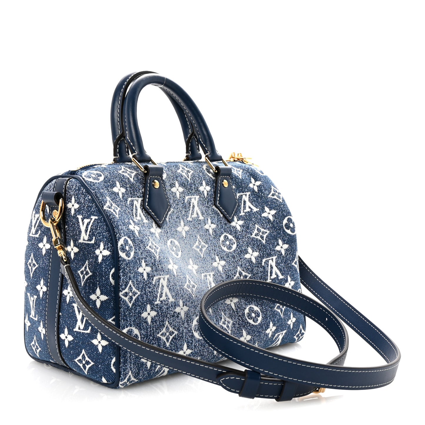 Monogram Jacquard Denim Speedy Bandouliere 25 Bleu