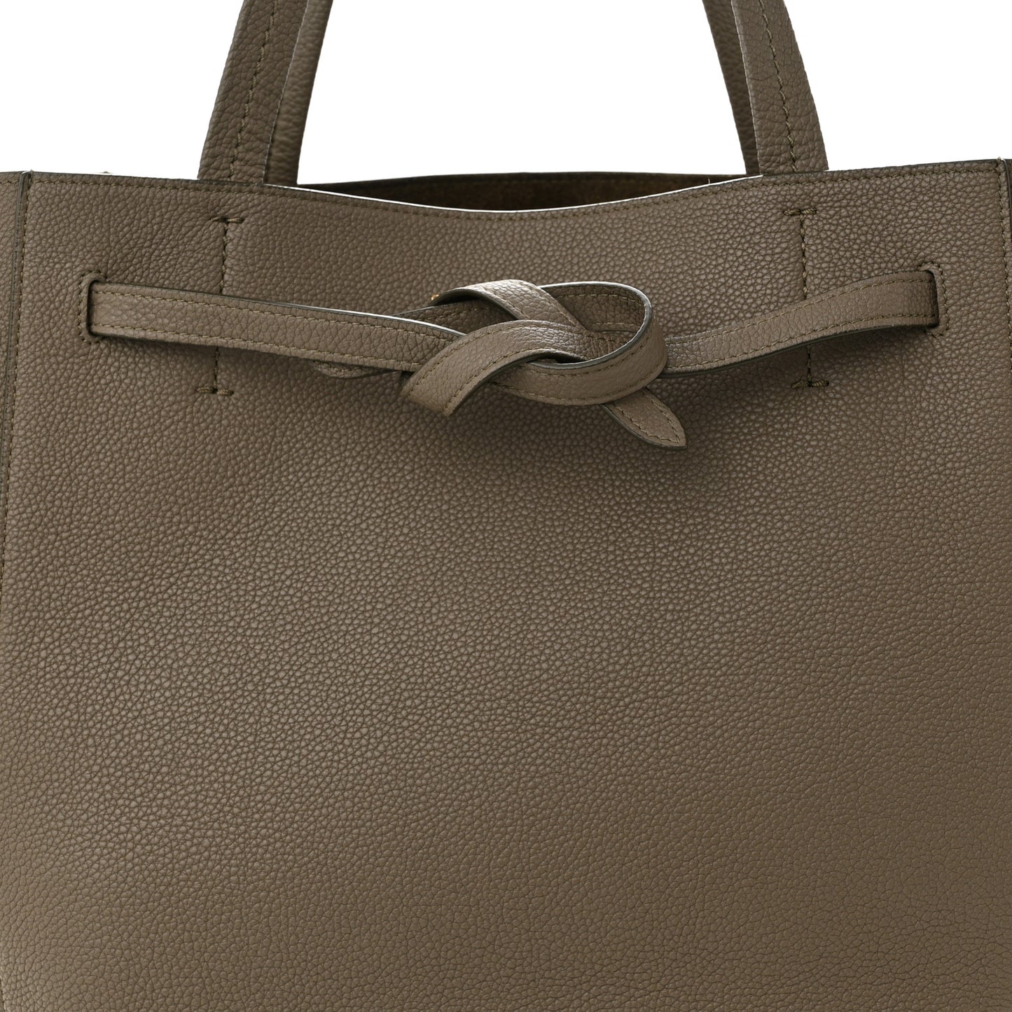 Soft Grained Calfskin Small Belt Cabas Phantom Taupe