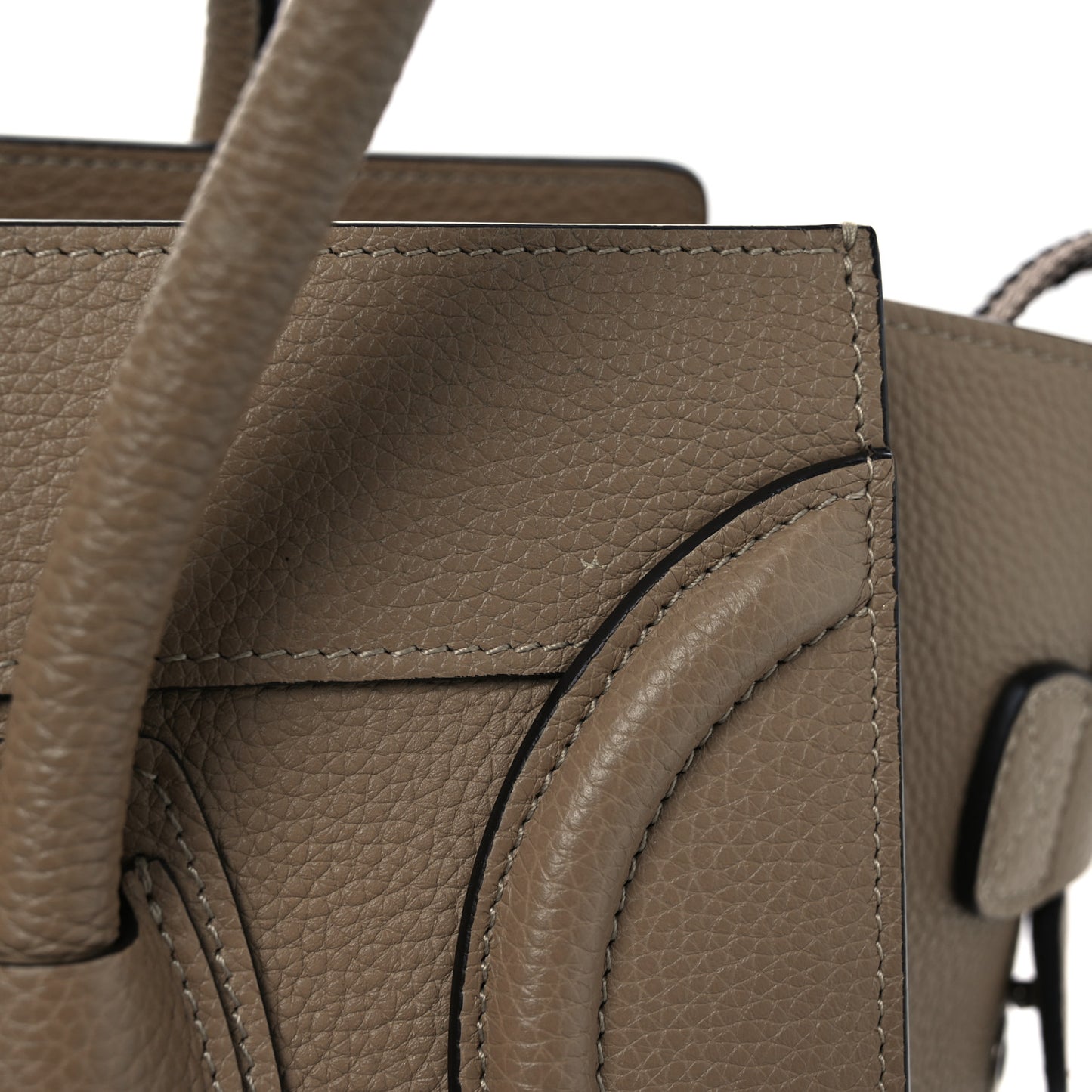 Drummed Calfskin Micro Luggage Dune
