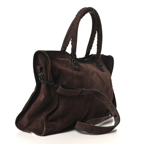 Suede Calfskin Classic Hardware Large Le City Light Espresso