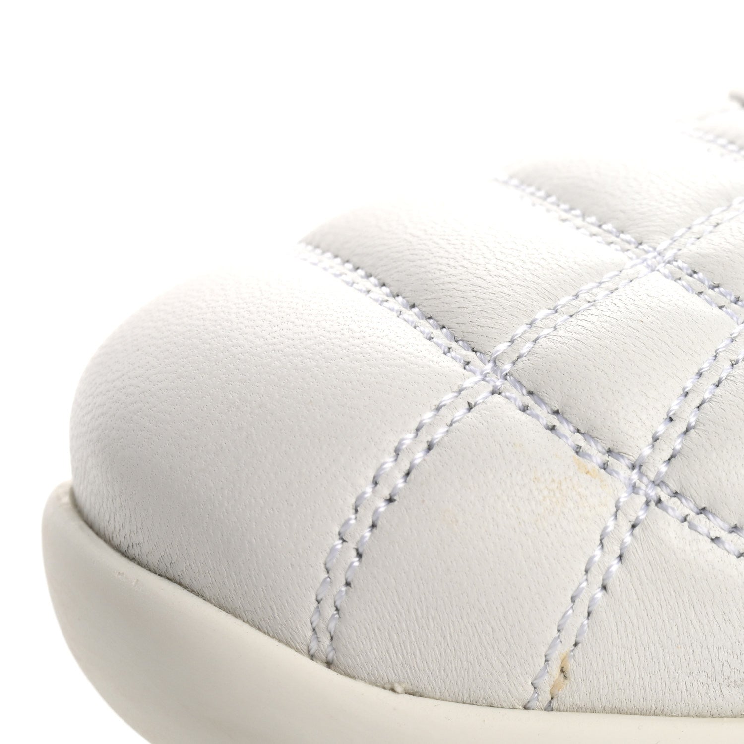 Miu Miu Nappa Quilted Sneakers 35 White 11 of 13