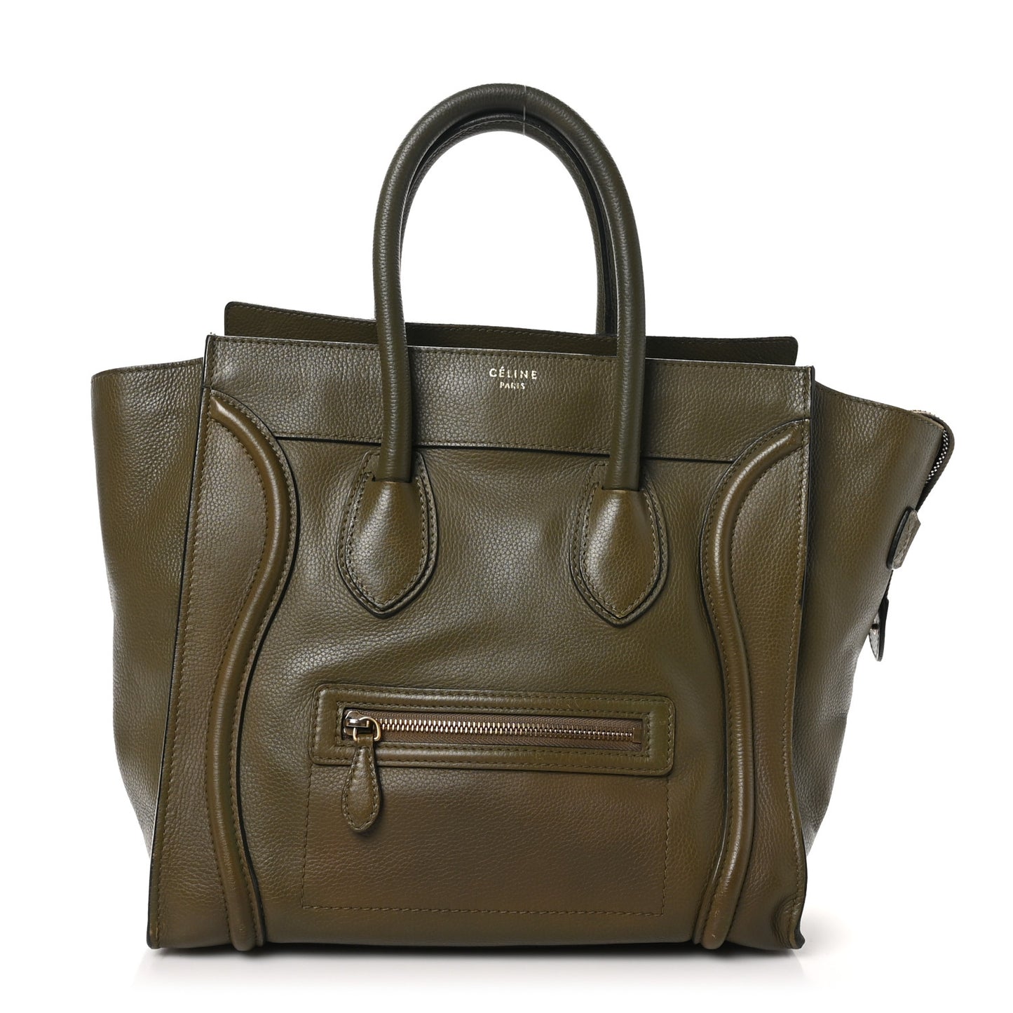 Drummed Calfskin Mini Luggage Souris