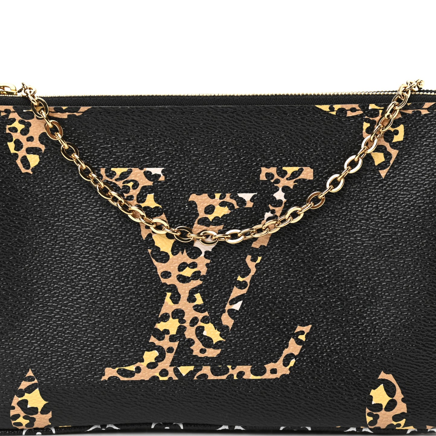 Monogram Giant Jungle Pochette Double Zip Black