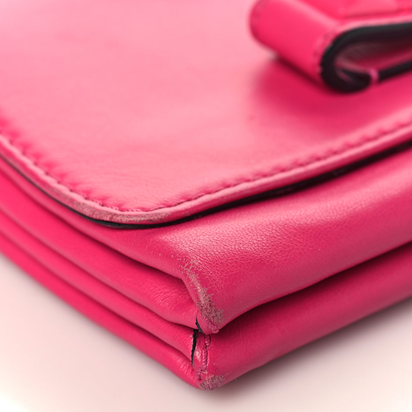Calfskin Va Va Voom Shoulder Bag Pop Fuxia