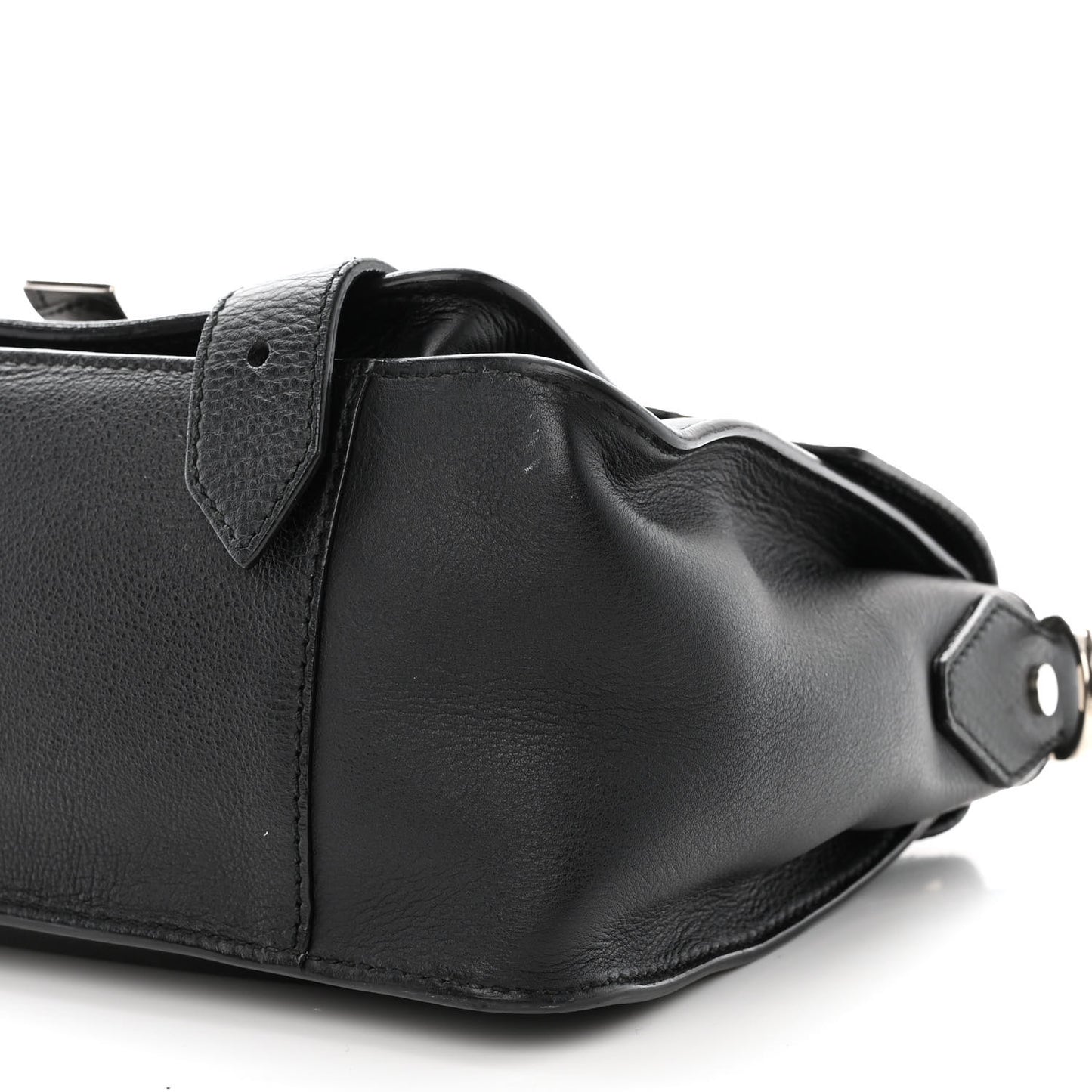 Grained Calfskin Tiny PS1 Satchel Black