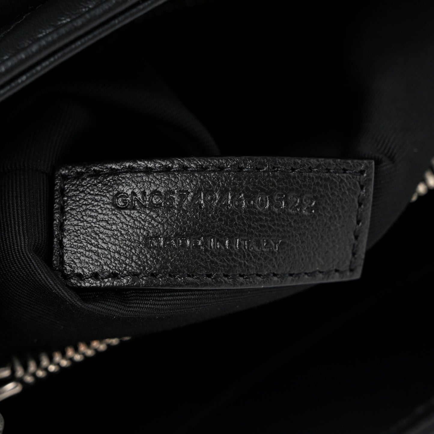 Calfskin Y Quilted Monogram Medium Loulou Chain Satchel Black