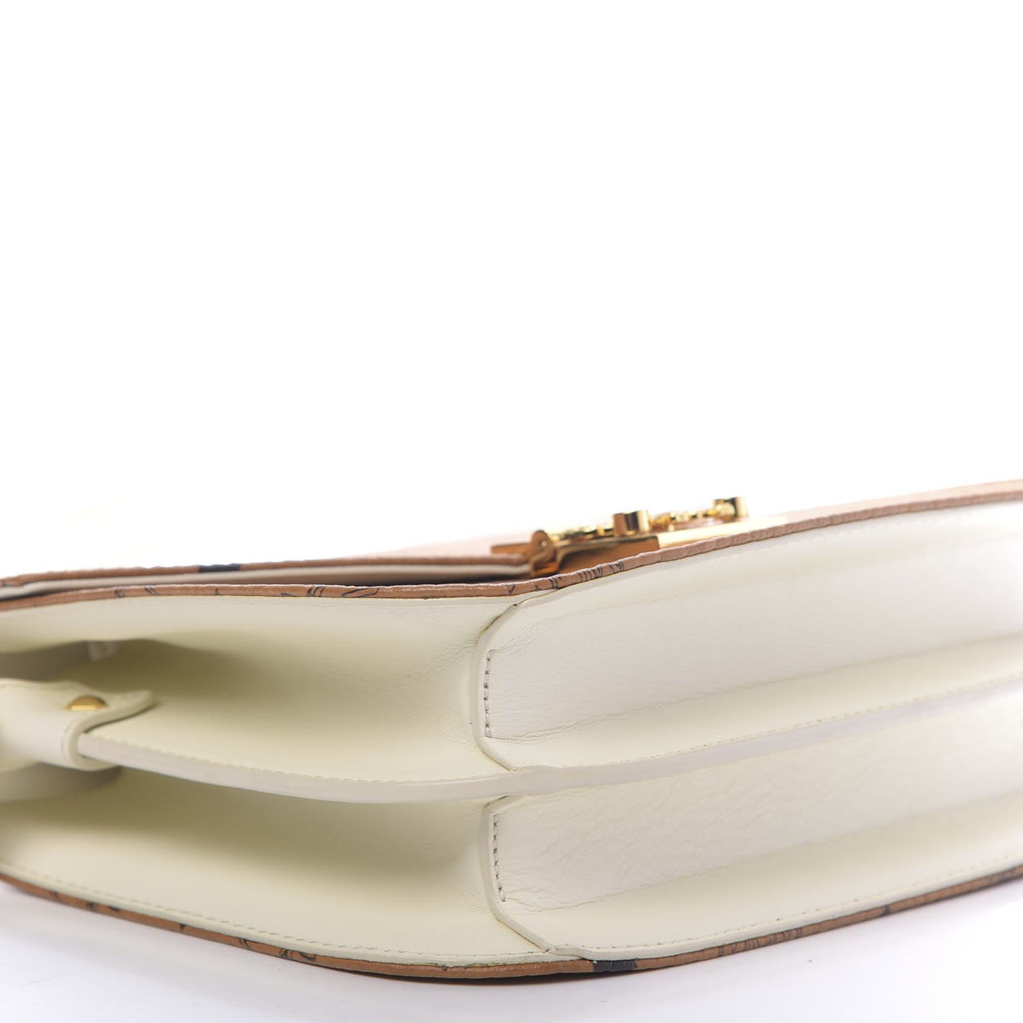 Visetos Calfskin Small Patricia Crossbody Bag Cognac White