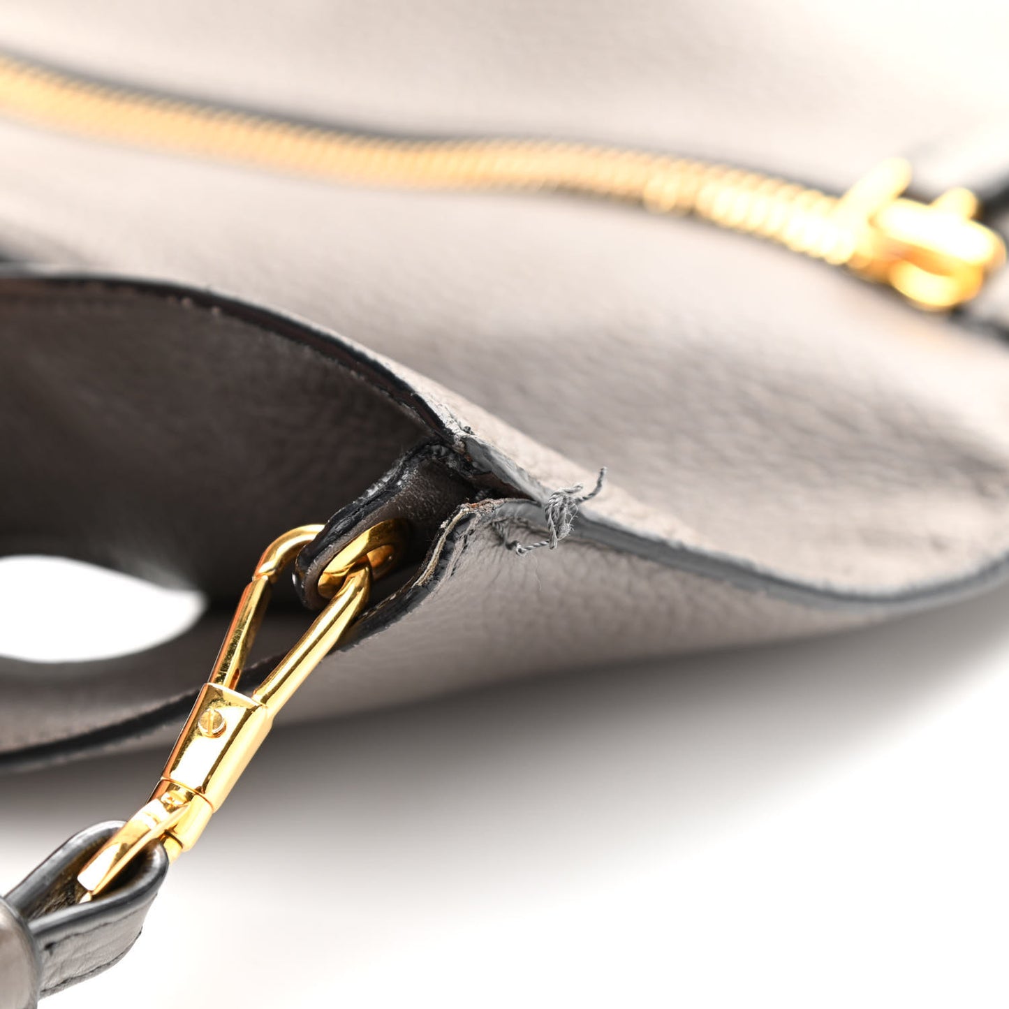 Grained Calfskin Alix Padlock Zip Tote Graphite