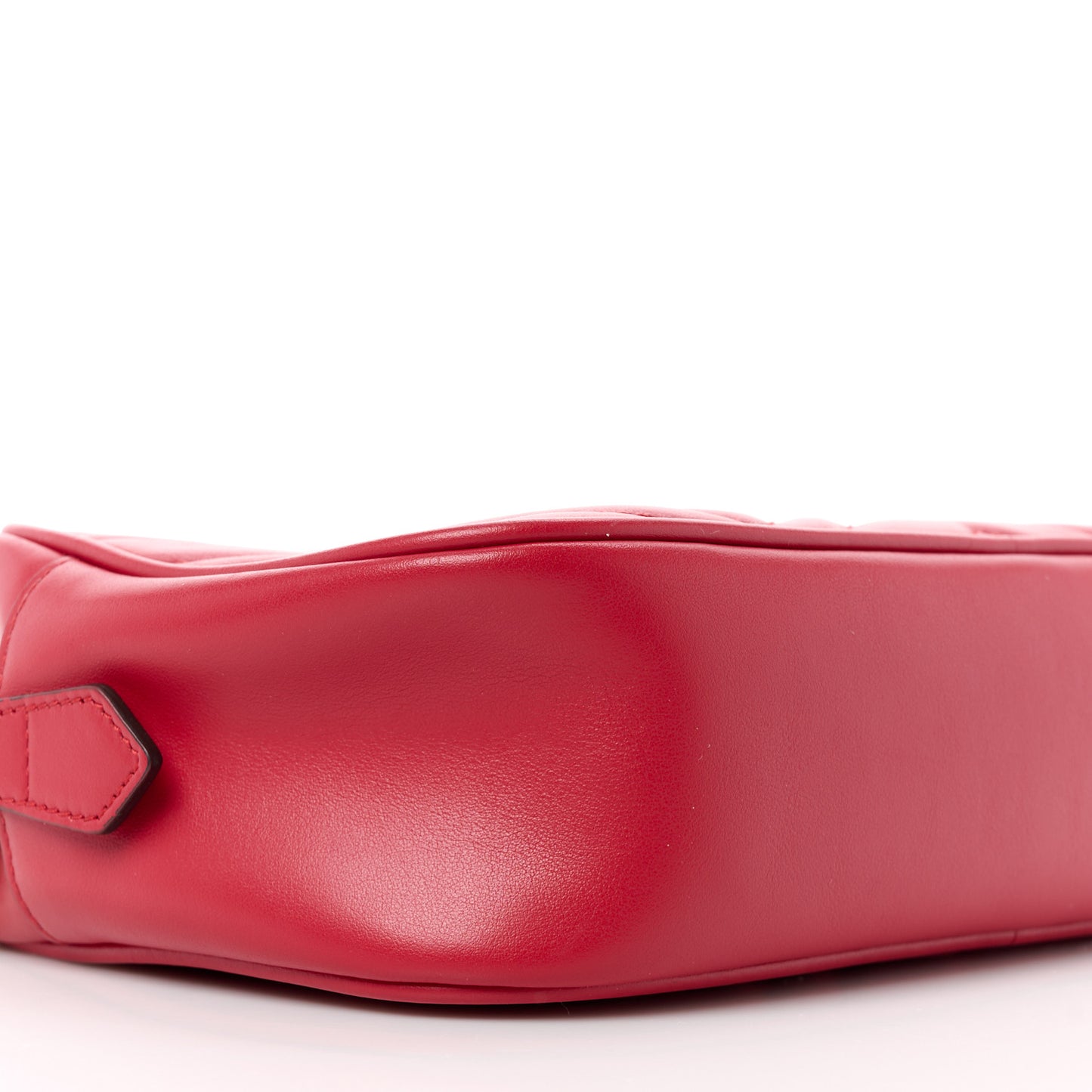 Calfskin Matelasse Small GG Marmont Chain Shoulder Bag Hibiscus Red