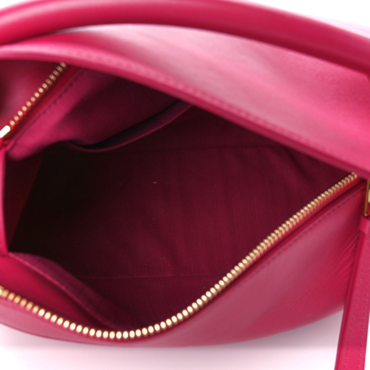 Satin Calfskin Monochrome Small Puzzle Edge Bag Ruby Red Glaze