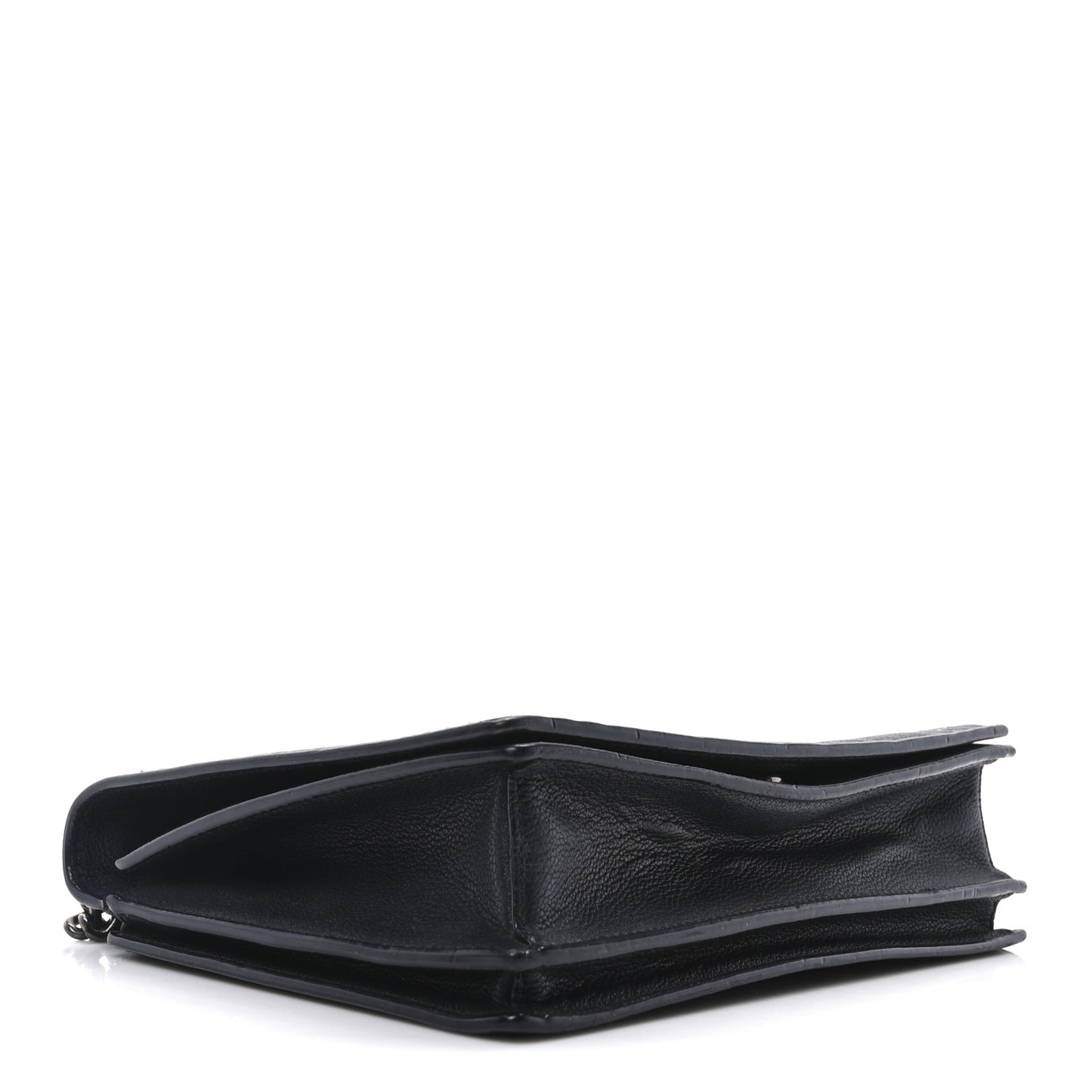 Calfskin Stud Disco Flap Crossbody Bag Black