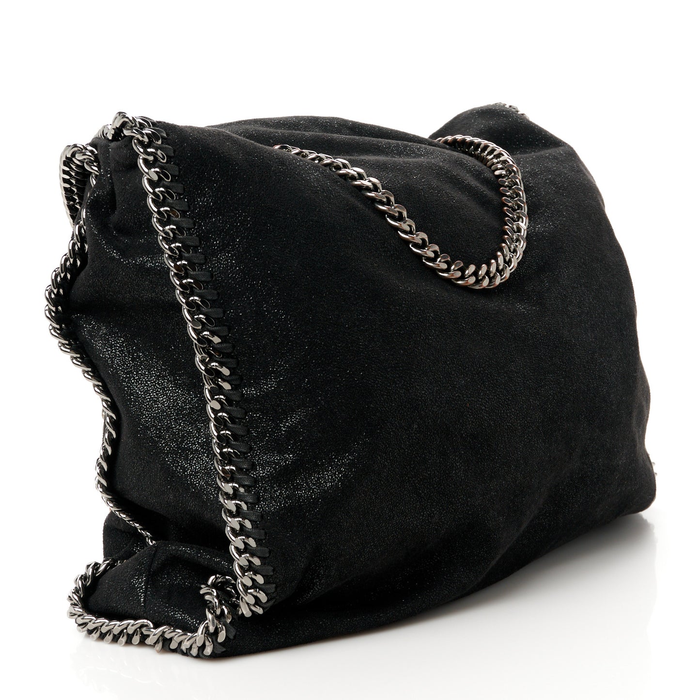 Shaggy Deer Falabella Fold Over Tote Black