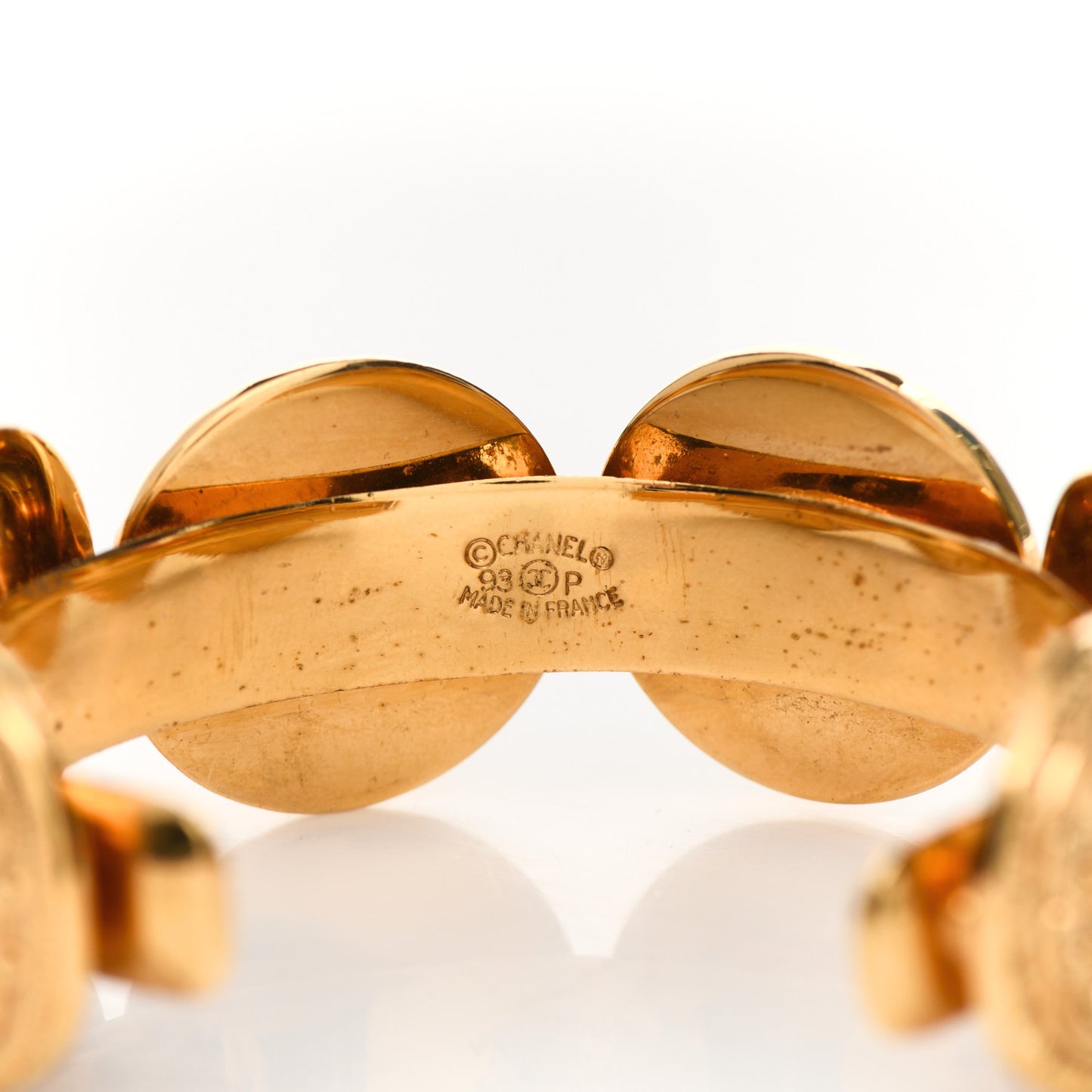 Metal Coin Cuff Gold