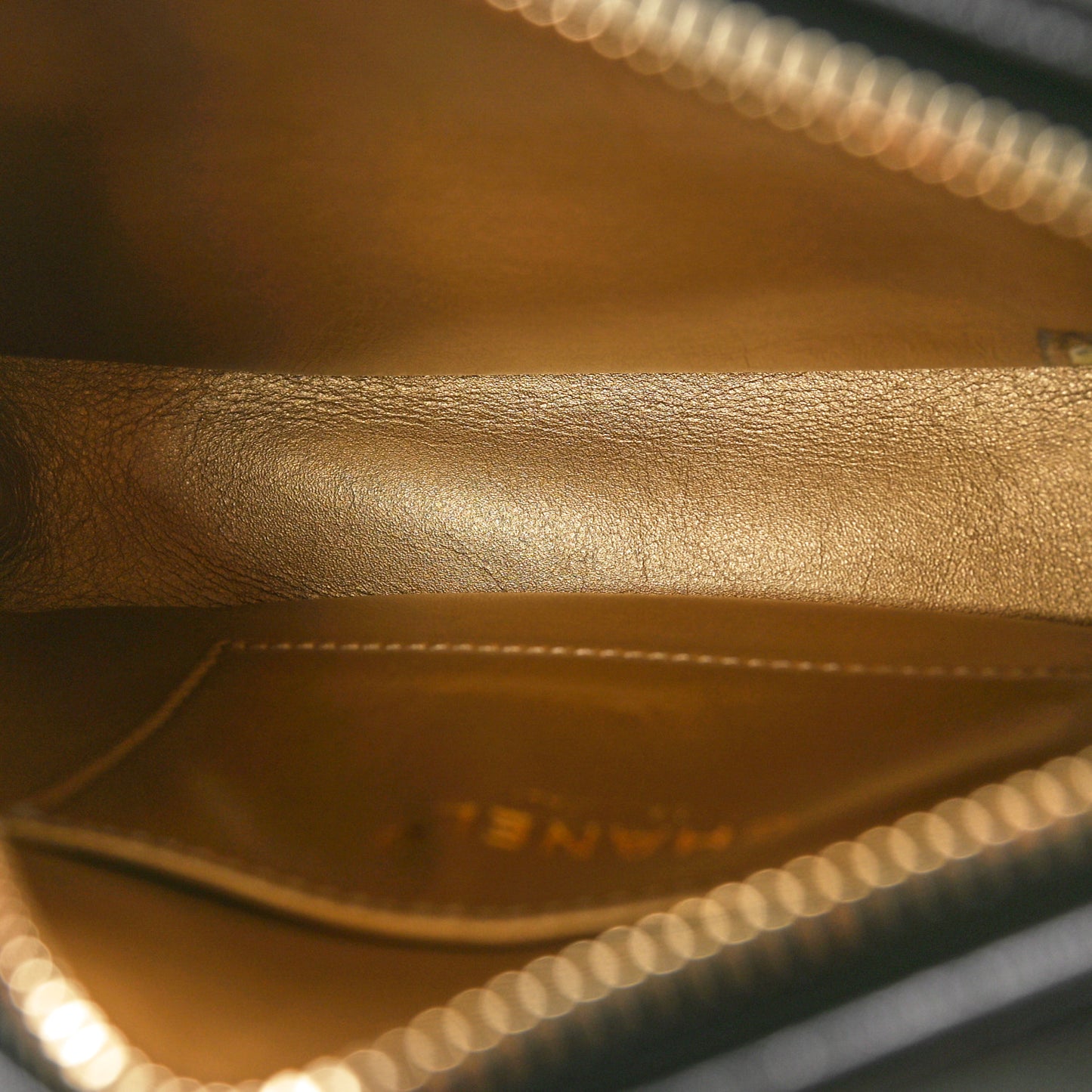 Lambskin Quilted Coco Midnight Camera Case Black