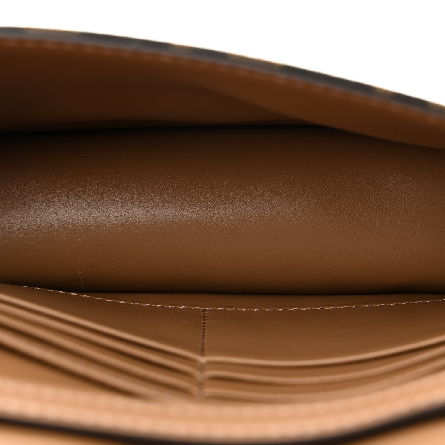 Fendi Fabric Jacquard FF 1974 Wallet On Chain Tobacco Moro 5 of 10