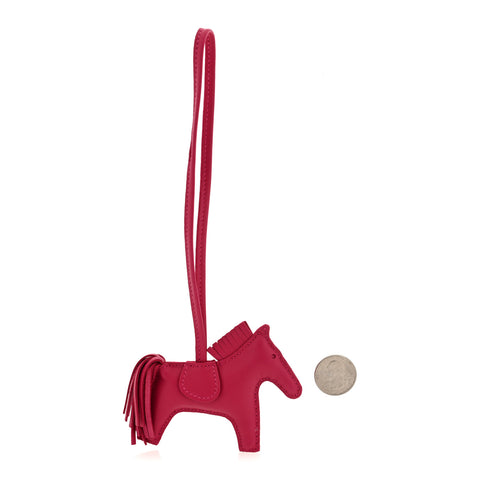 Milo Lambskin Grigri Rodeo Horse Bag Charm PM Rose Mexico