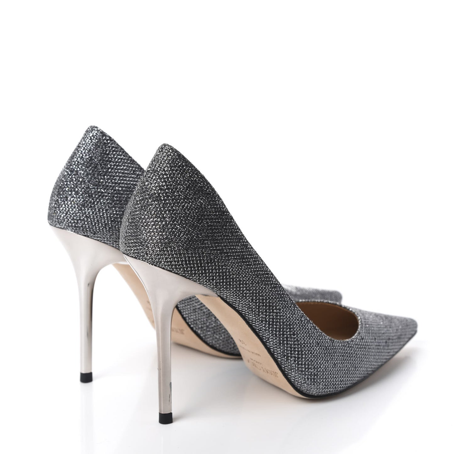 Glitter Pointy Toe Romy 100 Pumps 39 Anthracite