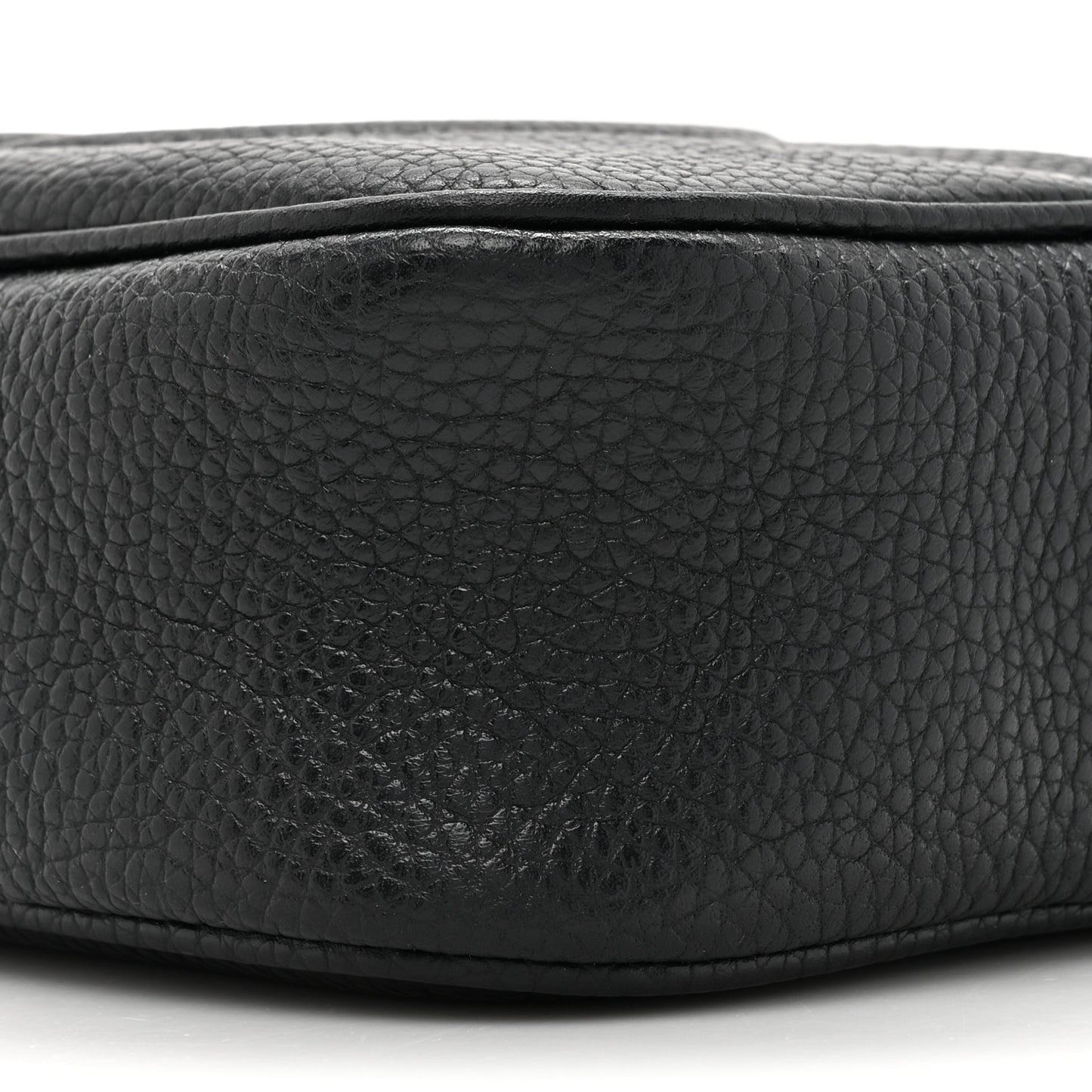 Pebbled Calfskin Mini Soho Disco Bag Black