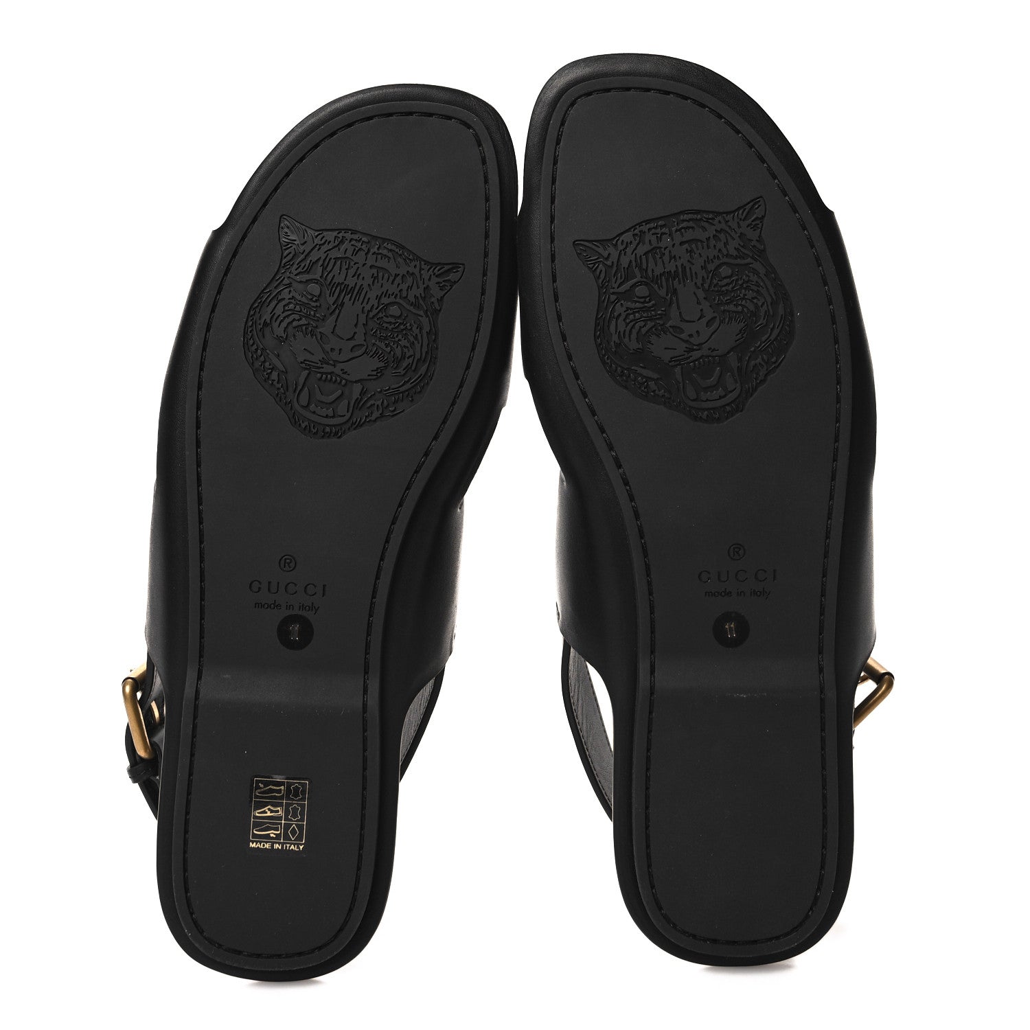 Gucci Calfskin Mens GG Marmont Sandals 11 Black 5 of 9