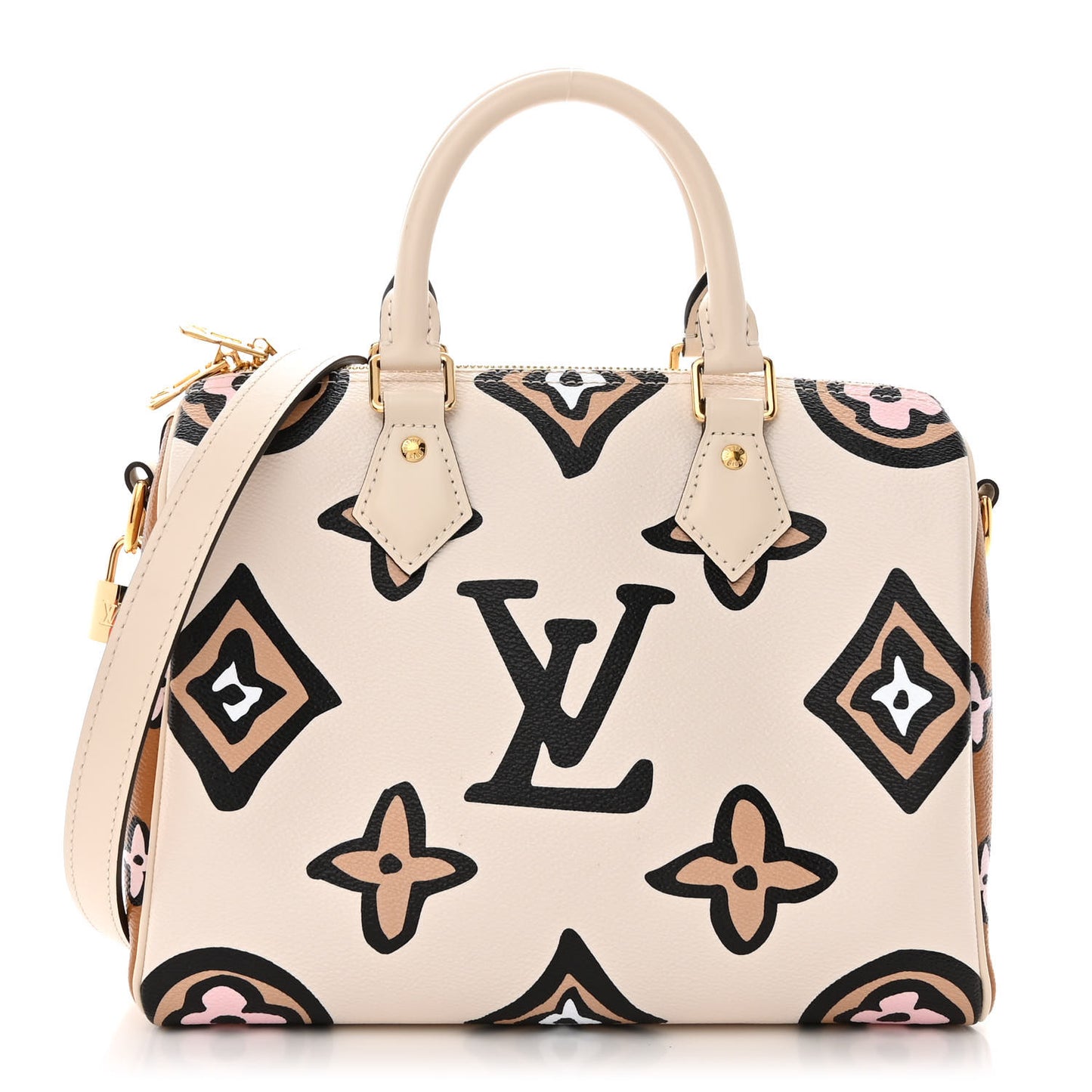 Monogram Giant Wild At Heart Speedy Bandouliere 25 Creme