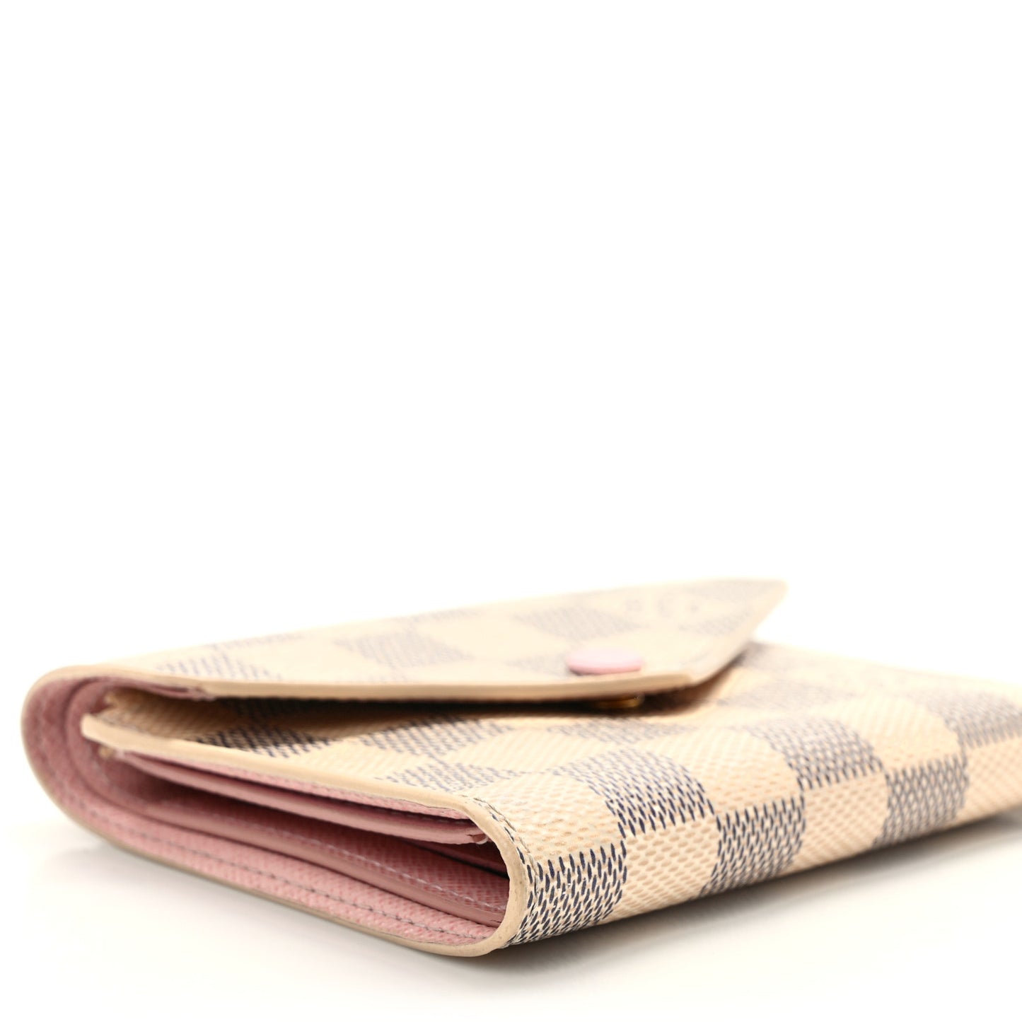 Damier Azur Victorine Wallet Rose Ballerine