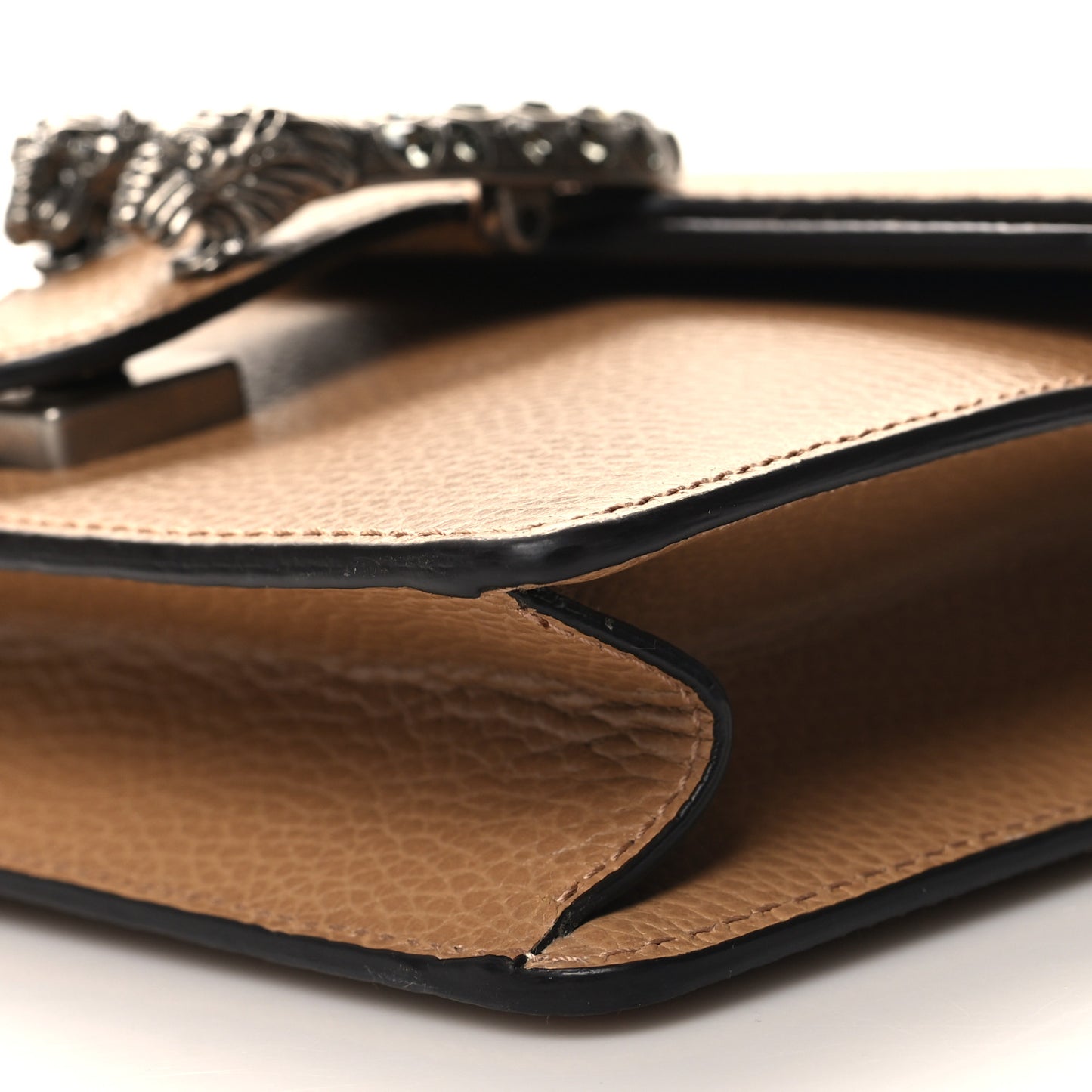 Dollar Calfskin Crystal Mini Dionysus Shoulder Bag Natural Tan Black Diamond