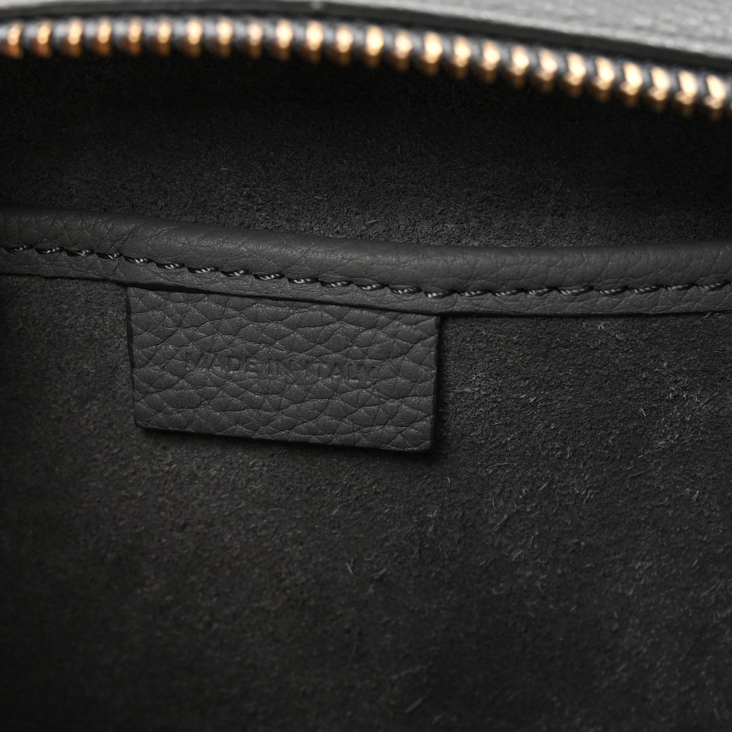 Drummed Calfskin Nano Luggage Kohl