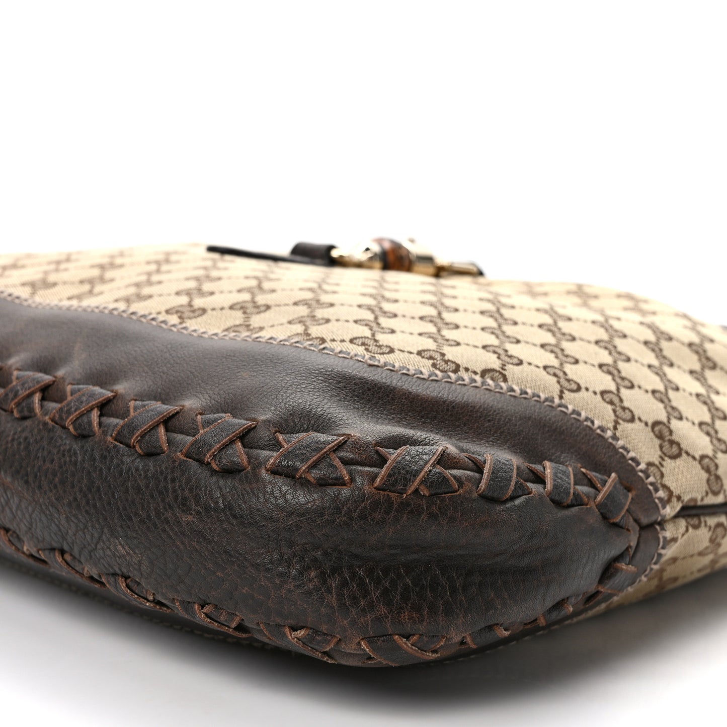 Monogram Large New Jackie Shoulder Bag Dark Brown
