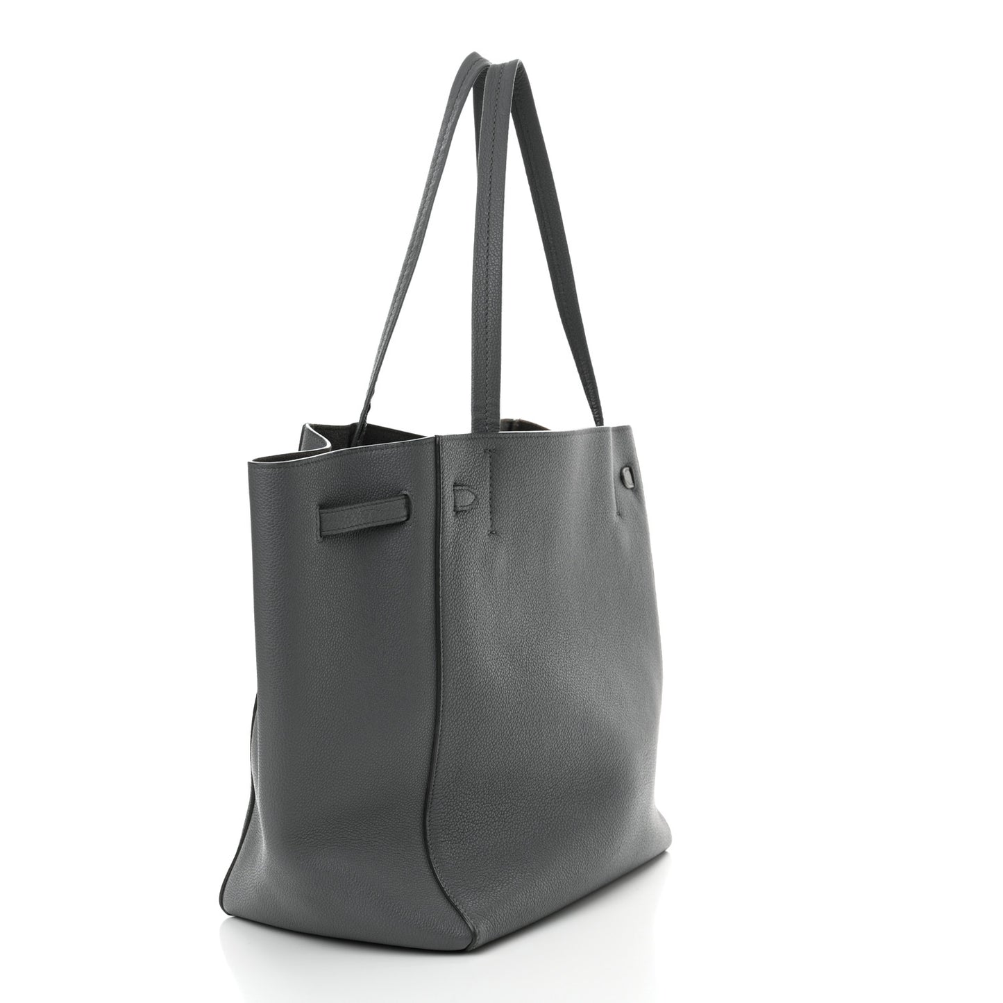 Soft Grained Calfskin Small Belt Cabas Phantom Medium Grey