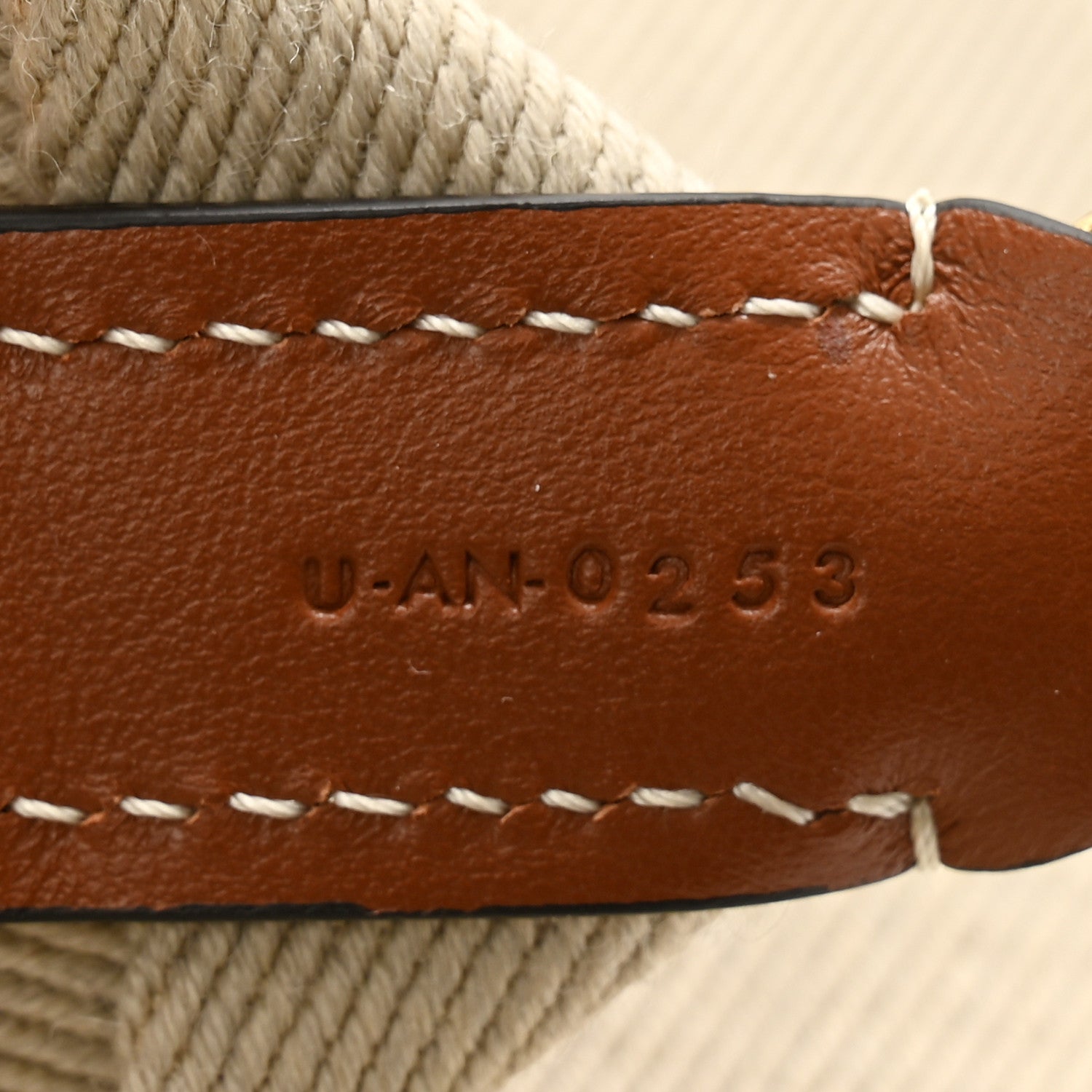 Celine Jacquard Wool Logo Short Strap Beige White 5 of 6