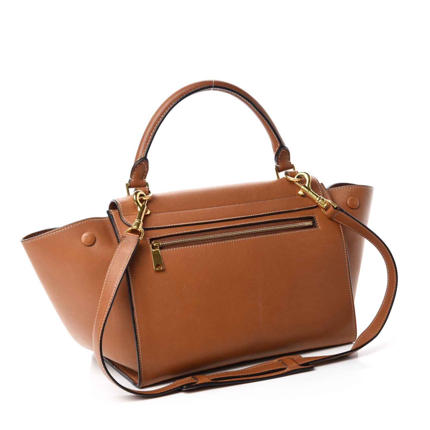 Vegetable Calfskin Small Trapeze Tan