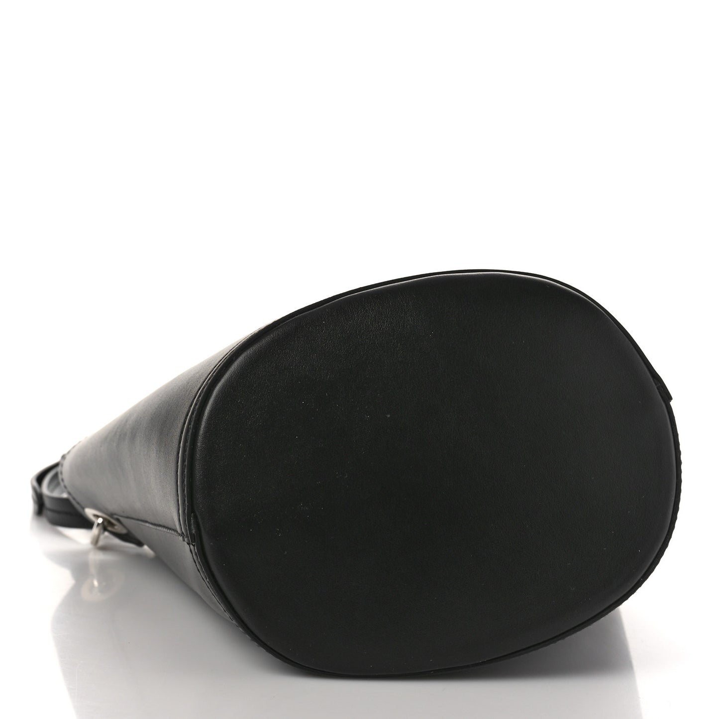 City Calfskin Tambour Bucket Bag Black