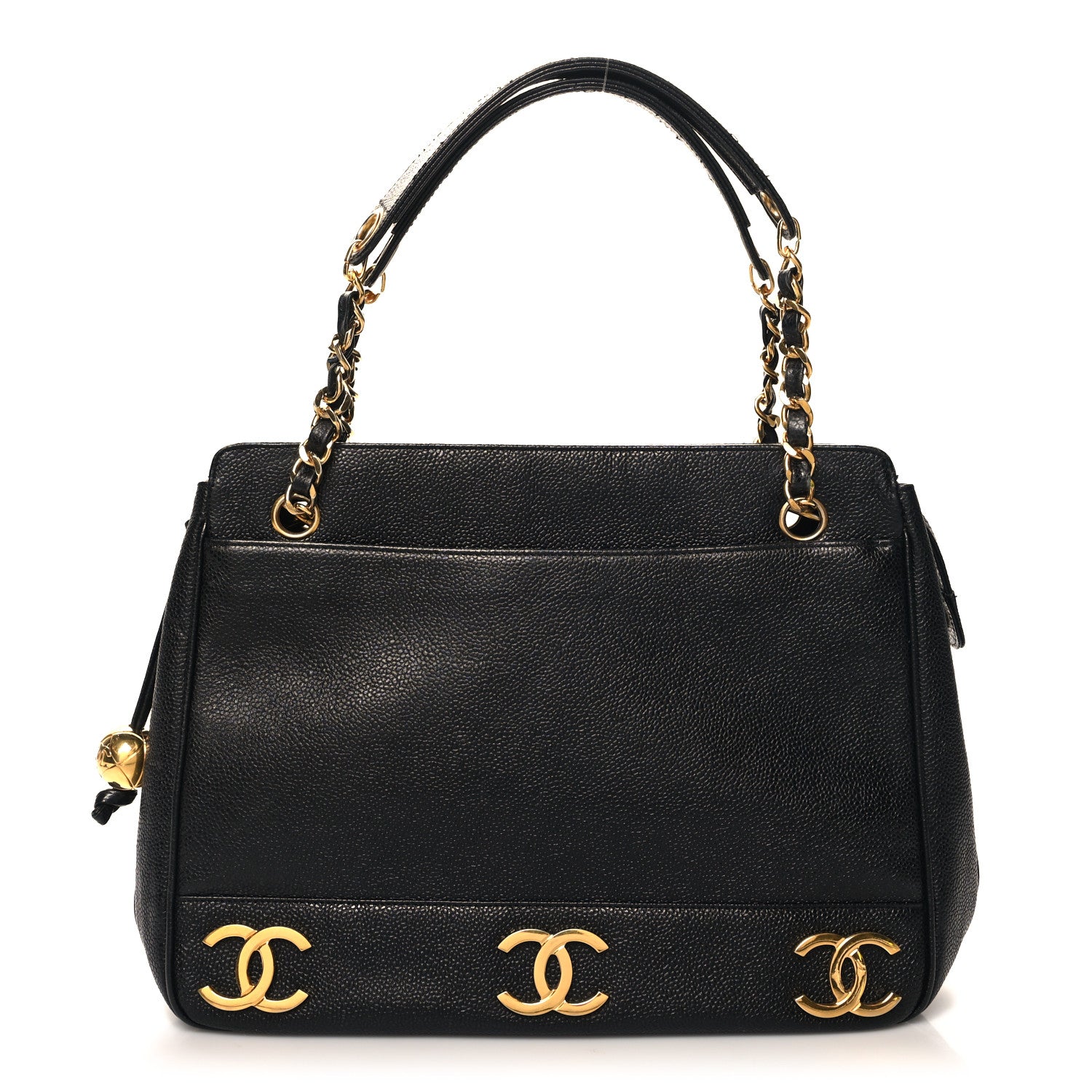 Chanel Caviar Triple CC Shoulder Bag Black 1 of 13