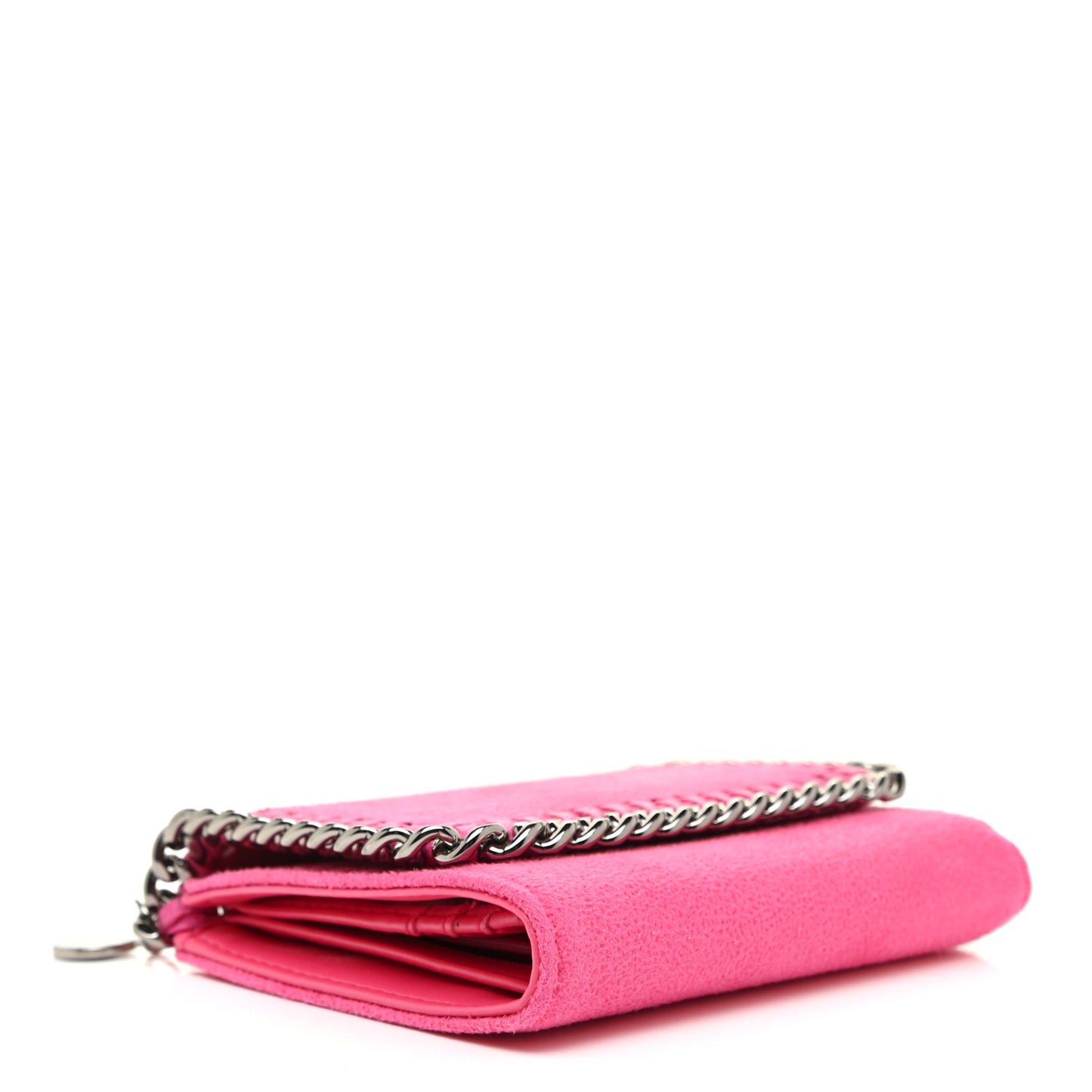 Shaggy Deer Small Falabella Flap Wallet Hot Pink