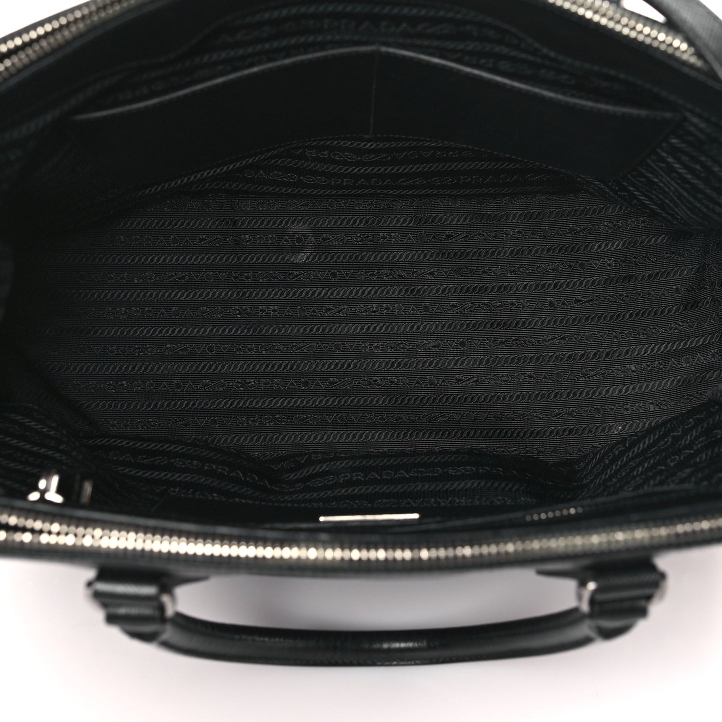 Saffiano Lux Studded Crystal Medium Galleria Double Zip Tote Black