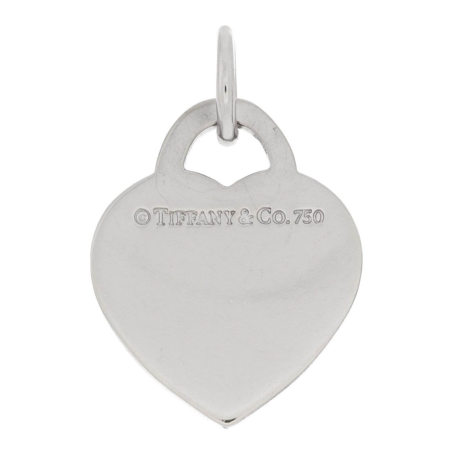 18K White Gold Return To Tiffany Heart Tag Charm