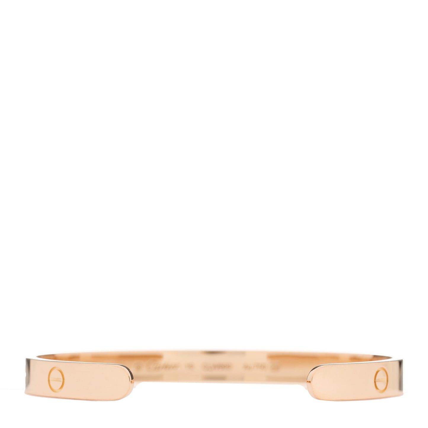18K Pink Gold LOVE Cuff Bracelet 19